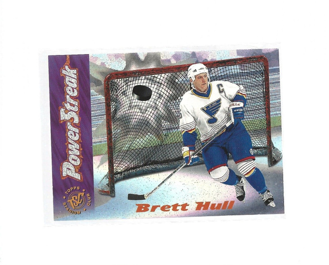 BRETT HULL - POWER STREAK # P-89 - STADIUM CLUB 1995-96