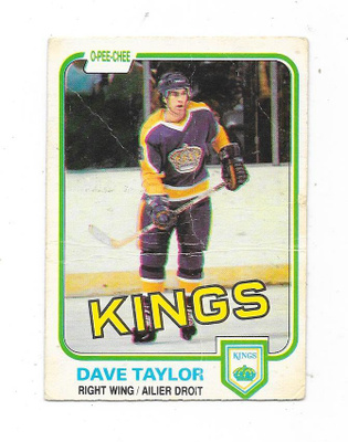 1981-82 OPC #143 Dave Taylor , Los Angeles Kings