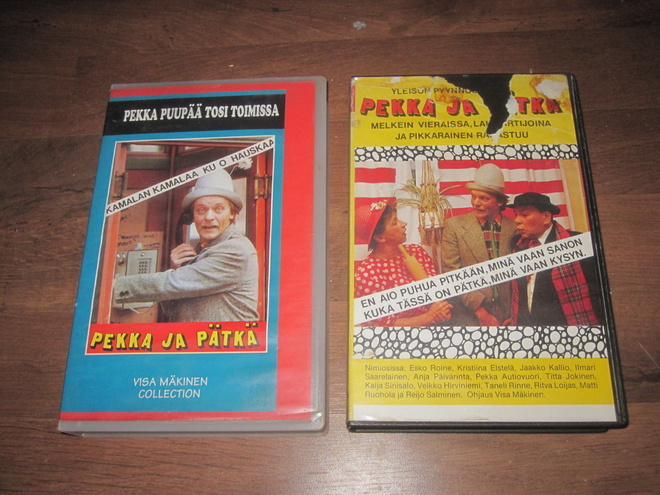 PEKKA JA PÄTKÄ TOSI TOIMISSA ja OSA 2 - VHS x 2 - Esko Roine