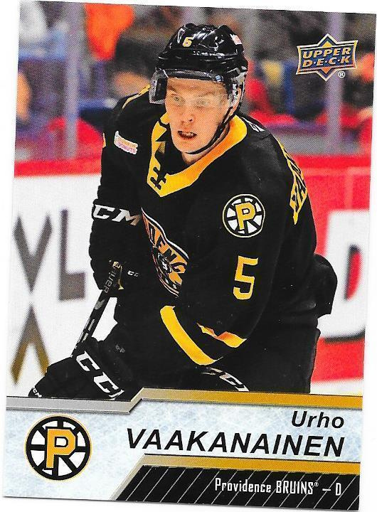2018-19 AHL Upper Deck #58 Urho Vaakanainen Providence Bruin