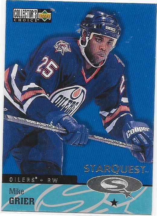 97-98 Collector`S   StarQuest  #SQ24 Mike Grier Edmonton