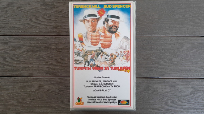 VHS: Turpiin Vaan Ja Tuplaten (Terence Hill,Bud Spencer 1984
