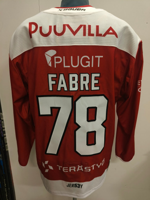 Dylan Fabre #78 Porin Ässät game worn