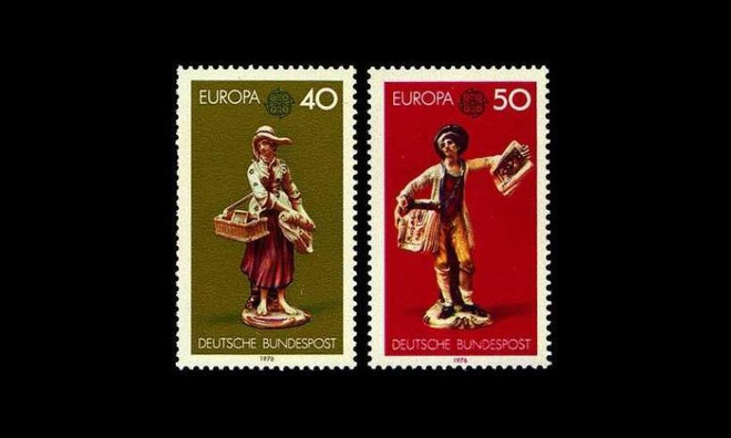 Saksa 890-1 ** Europa taidekäsitöitä (1976)