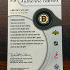 2005-06 SP Game Used Authentic Fabrics #AFAR Andrew Raycroft - pikkukuva 2