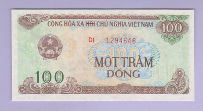 Vietnam 100 Dong v.1991 UNC P-105