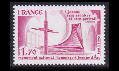 Ranska 2155 ** Jeanne dArc -muistomerkki (1979)