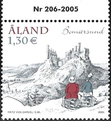 Ål 2005 Huvir Bomarsund 1,30 € välilöpari numero ** LaPe 254