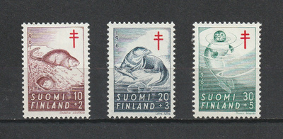 1961 Tubi-merkkisarja leimaamattomana**