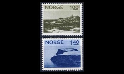 Norja 679-80 ** Turistimerkkejä (1974)