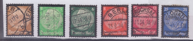 Saksa reich 1934 LaPe 539-544