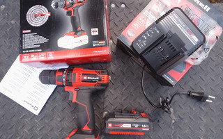 Einhell akkuporakone akulla ja akkulaturilla
