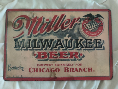 Miller Milwaukee Beer peltikyltti