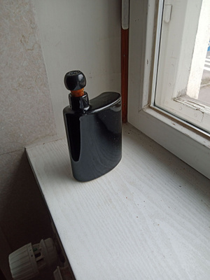 Musta keramiikka leili, pullo, Lapin Savi Tervola Ky Finland