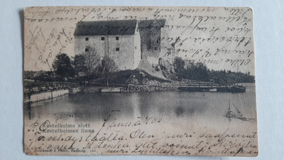 Postikortti Kastelholman linna 1900-luvun alku