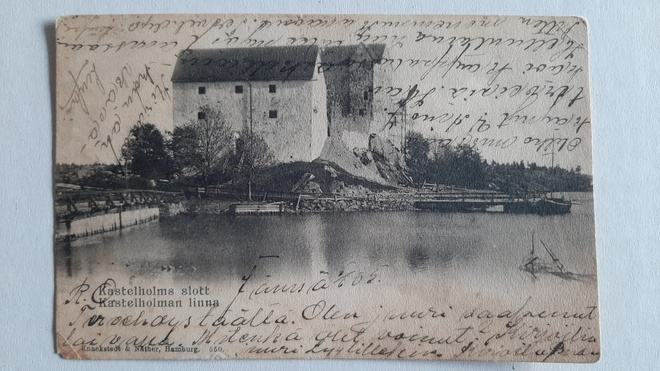 Postikortti Kastelholman linna 1900-luvun alku