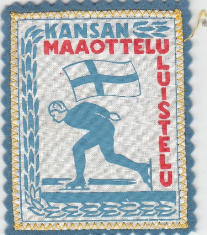 Luistelu Kansan maaottelu  hihamerkki  p46