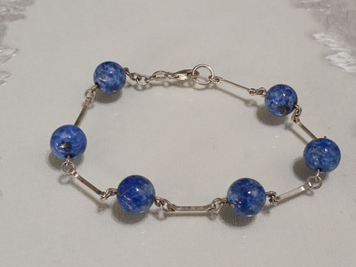 Upea Hopea Lapis lazuli kivi rannekoru 925