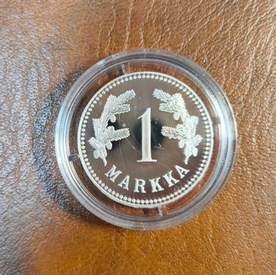 1 markka v. 1921, 0.925 hopeaa