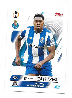 2025-26 Topps Match Attax #315 Samu Aghehowa , FC Porto