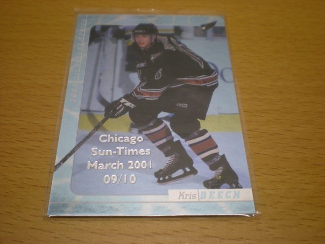 Kris Beech 2000-01 Be A Player Signature Series # 284 Chicag