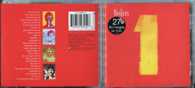 THE BEATLES . CD-LEVY . 1 - 27No: 1 SINGLES ON 1 CD