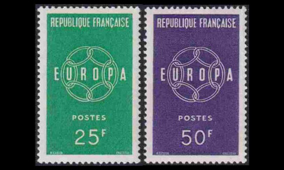 Ranska 1262-3 ** Europa (1959)