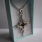 Liekki Risti kaulakoru (Stainless Steel) - pikkukuva 1