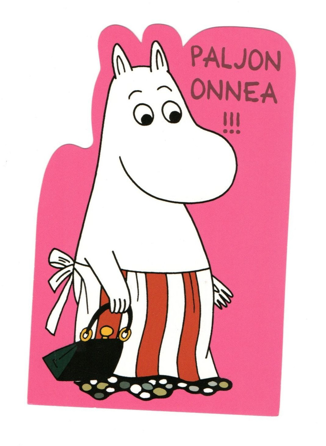 Muumimamma°°PALJON ONNEA!!!°° -KORTTI / Karto (Muotoiltu)