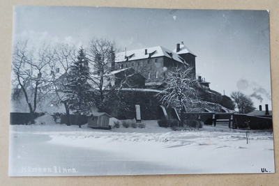 Hämeenlinna, talvinen näkymä linnaan, mv vkpk, ei p.