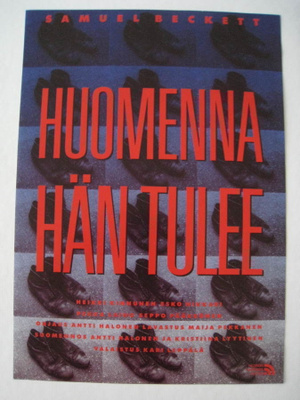 Huomenna hän tulee Samuel Beckett Juliste pieni HKT