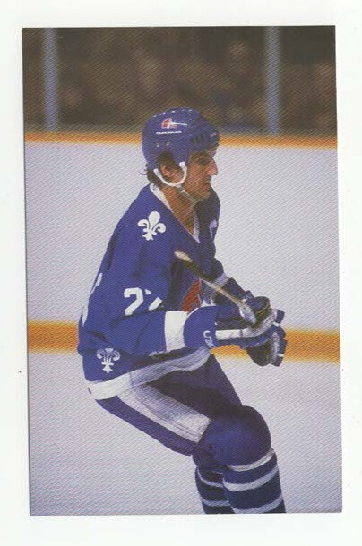Mario Marois 84-85 Quebec Nordiques Team Issue Postcard