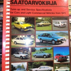 AUTODATA SÄÄTÖARVOKIRJA 1981 ( SIS POSTIKULU) - pikkukuva 1