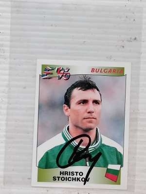 Hristo Stoichkov Bulgaria signed