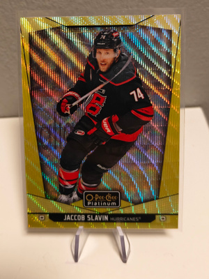 2024-25 O-Pee-Chee Platinum Jaccob Slavin #69 Neon Yellow