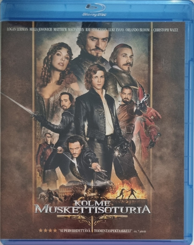 KOLME MUSKETTISOTURIA BLU-RAY