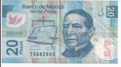 Meksiko 20 pesoa