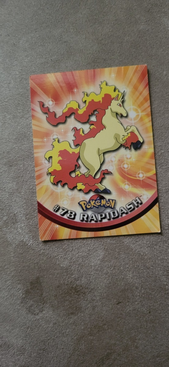 Rapidash #78 Pokemon 1999 Topps TV blue logo card