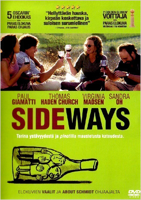 Sideways 2004 viini komedia. 2x Golden Globe 5x Oscar, SUOMI