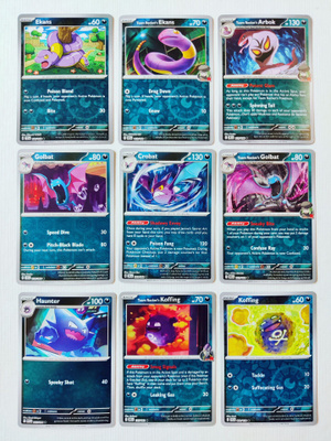 Pokemon Reverse Holo kortteja 9kpl