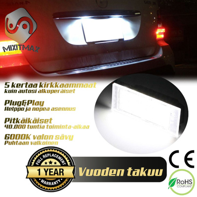 Smart / Citan LED rekisterikilven valot — kirkkaan valkoin
