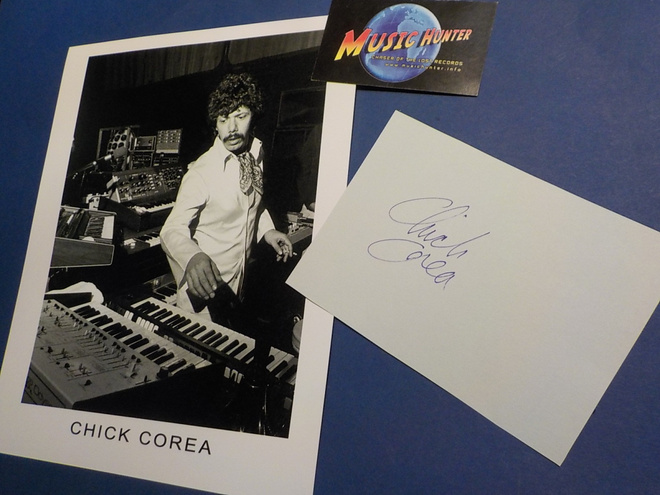 CHICK COREA NIMIKIRJOITUS + B/W KUVA