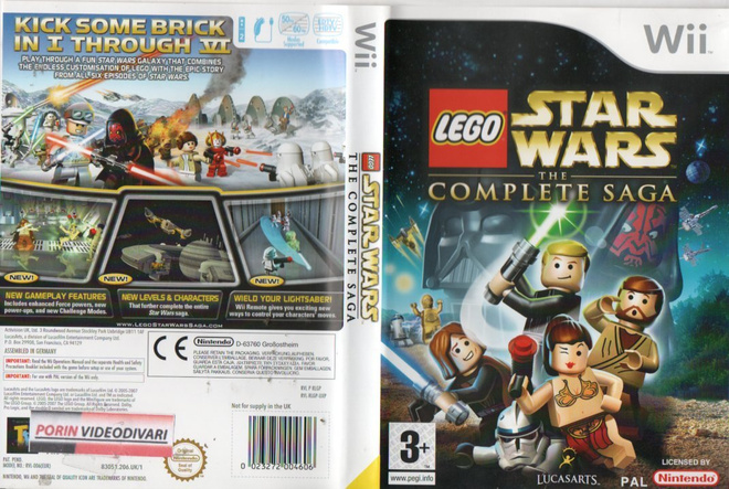 Lego Star Wars Complete Saga	(61 157)	k		WII							3 - ikära