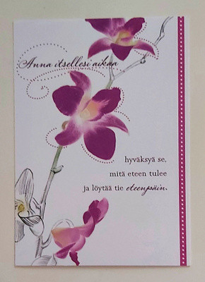 "Anna itsellesi aikaa..."-KULKEMATON POSTIKORTTI