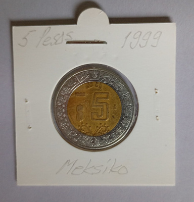 Meksikko 5 Pesos v.1999 KM#605