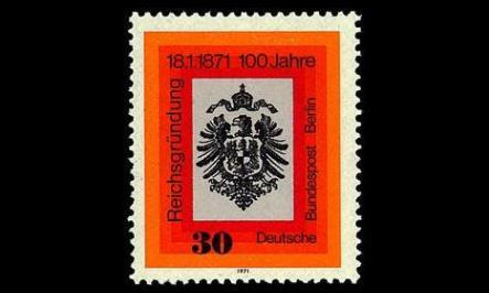 Berlin 385 ** valtakunnan perustaminen 100v (1971)