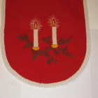 Retro joululiina 2 kpl huudolla 58 cm x 20 konekirjaillut - pikkukuva 2