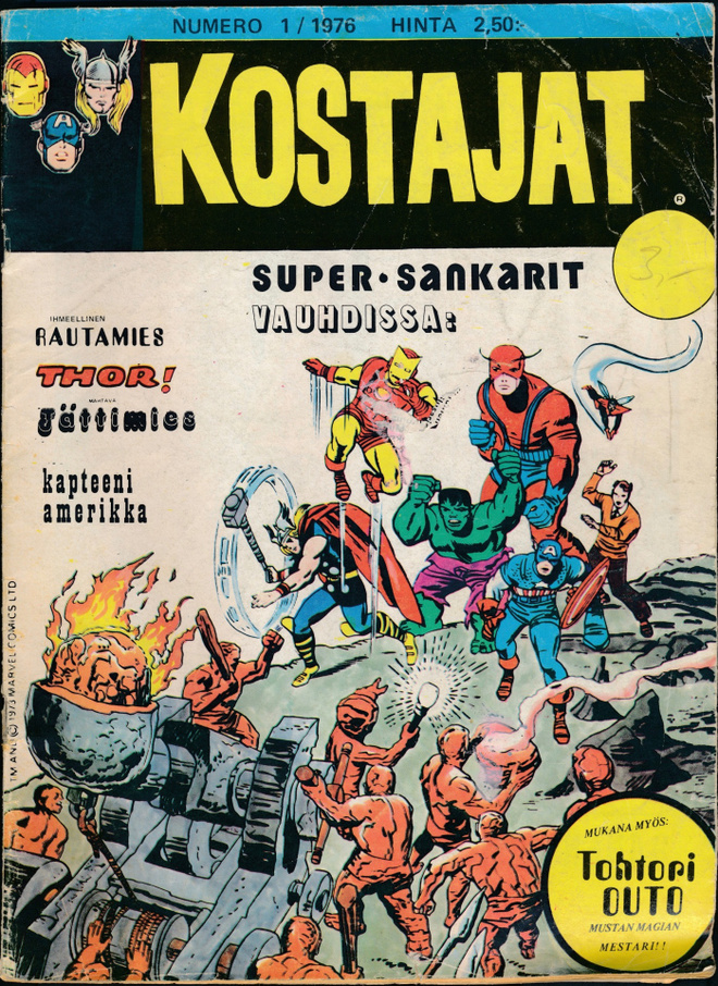 KOSTAJAT 1/76 Avengers KAPTEENI AMERIKKA Rautamies STAN LEE