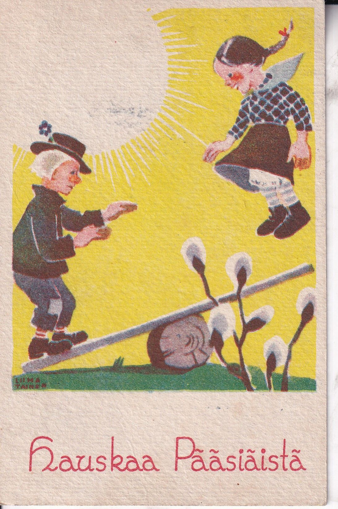 Hauskaa Pääsiäistä. Liimatainen  . e246
