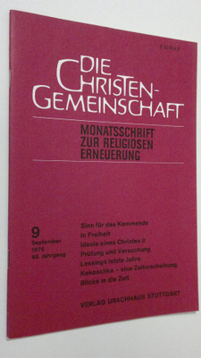 Die Christen-Gemeinschaft 9/1976 : Monatsschrift zur reli...